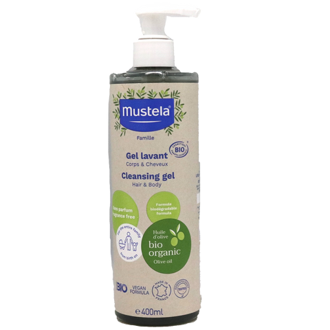 MUSTELA Certified Organic Cleansing gel body & hair