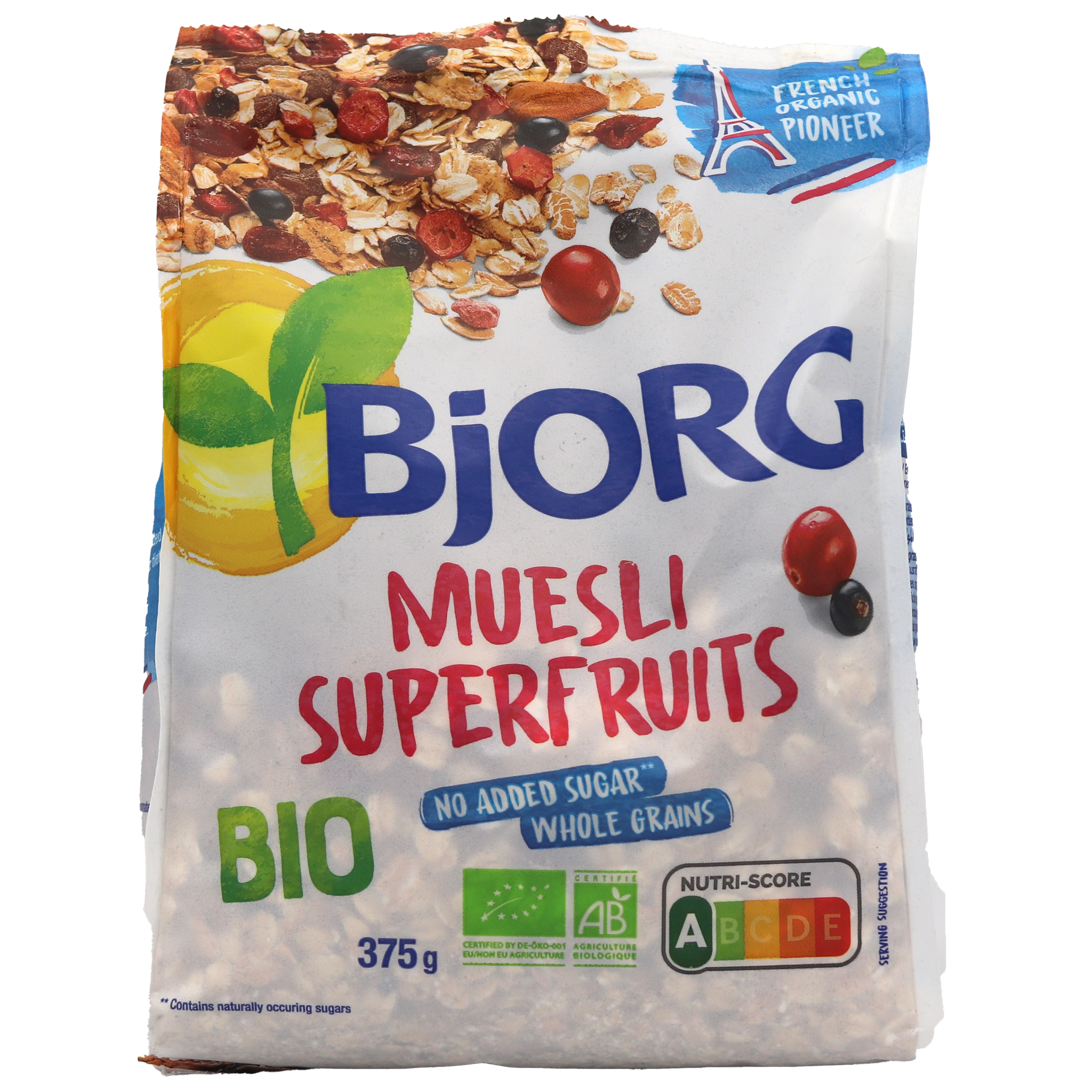 Céréales Muesli superfruits sans gluten 375g - Bjorg