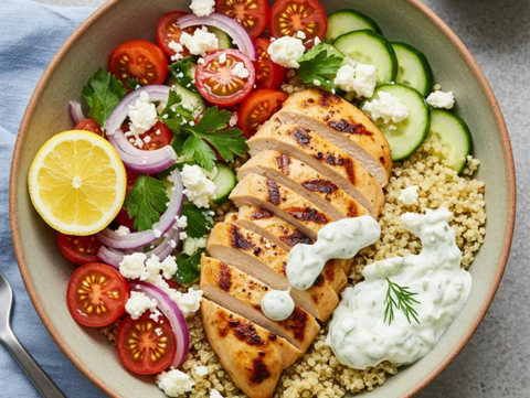 High-Protein Mediterranean Chicken Bowl