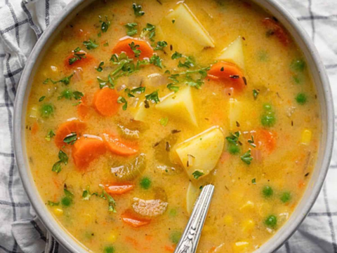 Hearty Bone Broth Vegetable Soup