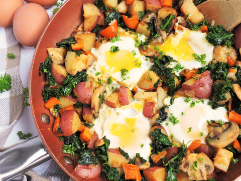 High-Protein Veggie & Egg Skillet