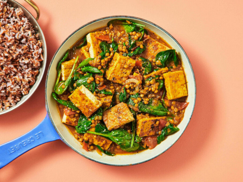 Tofu Scramble with Lentils & Spinach