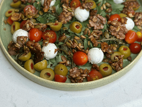 Healthylicious Goat Labneh & Nuts Brittle Salad By Sara