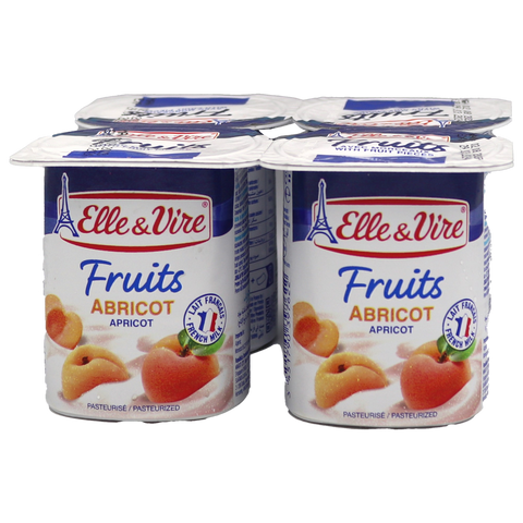 Elle&Vire Dairy Desserts With Apricot 125gx4