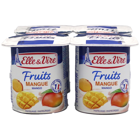 Elle&Vire Dairy Desserts With Mango 125gx4