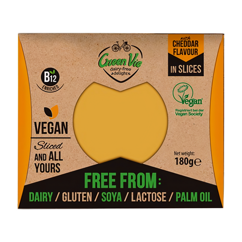 Green Vie Cheddar Slices Vegan