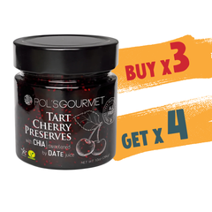Peddle Life Buy 3 Get 4 Tart Cherry Preserves With Chia Seeds (284 G) - Sweetened With Date Juice