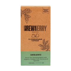 Brewberry Organic Compostable 12 Coffee Capsule