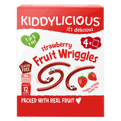 Kiddylicious Fruit Wriggles Strawberry Infant Snack 12 Months+