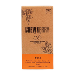 Brewberry Bold Compostable 12 Coffee Capsule