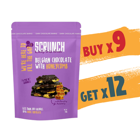 Buy 9 Get 12 Scrunch Chocolate With Honey Comb 35g
