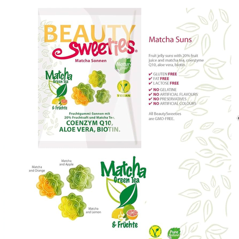 Beauty Sweeties Vegan Fruit Gums Matcha 