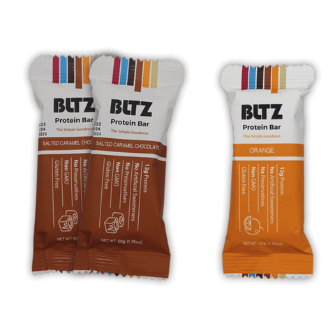 BLTZ Buy 2 Salted Caramel bars and get 1 Orange for free