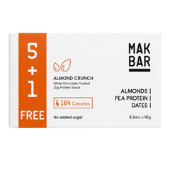 Mak Protein Bar - Almond Crunch ( 5+1)- 11G Protein