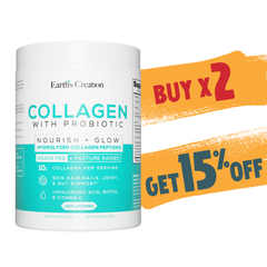 Earth's Creation Buy 2 Get 15% Off Collagen With Probiotic