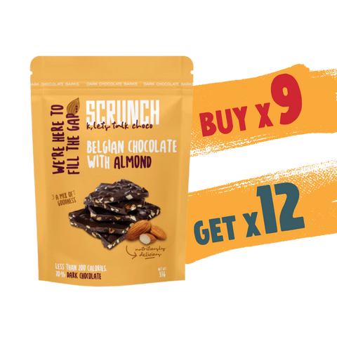 Buy 9 Get 12 Scrunch Chocolate With Almond 35g
