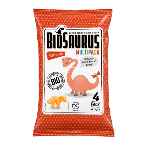 Mclloyd'S - Biosaurus - Baked Organic Corn Snack - Ketchup