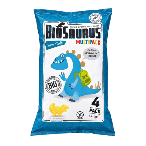 Mclloyd'S - Biosaurus - Baked Organic Corn Snack - Seal Salt
