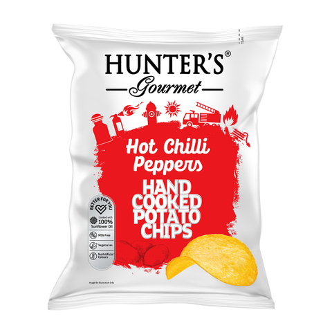 Hunter’S Gourmet Hand Cooked Potato Chips – Classique Range – Hot Chilli Peppers