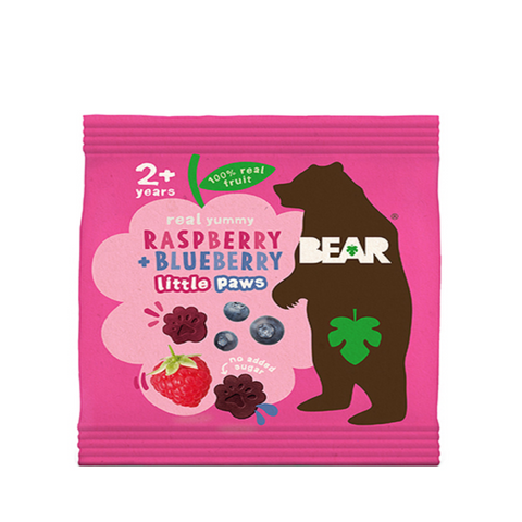 Bear Paws Fruit Shapes Raspberry & Blueberry 20g