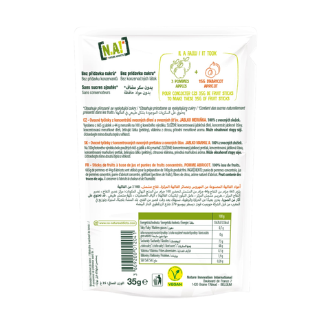 NA apricot Fruit Sticks