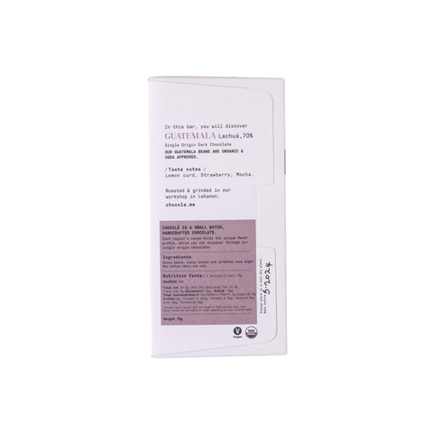 ChocolĀ Guatemala Lachuá 70%