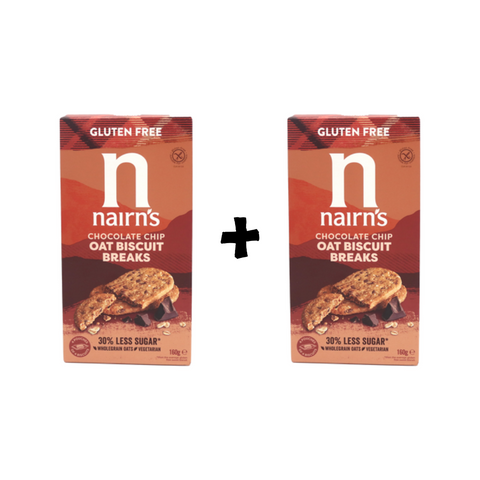 Nairns Oats & Chocolate Chip Biscuit Gluten Free+ 1 Free