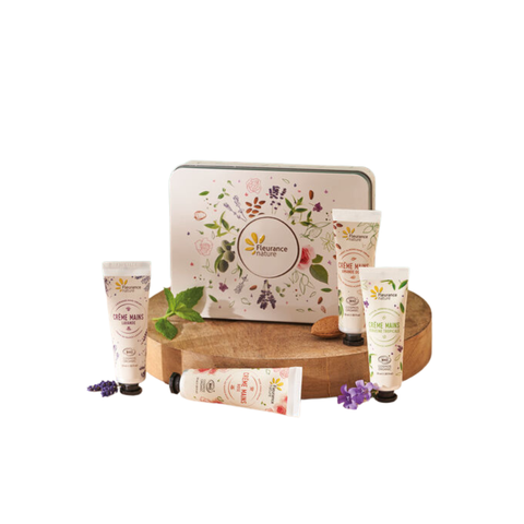 Fleurance Hand Cream Box Of 4 - Color Beige - Almond , Lavender, Rose, Verbena