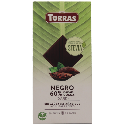 Torras 60% Dark Chocolate With Stevia