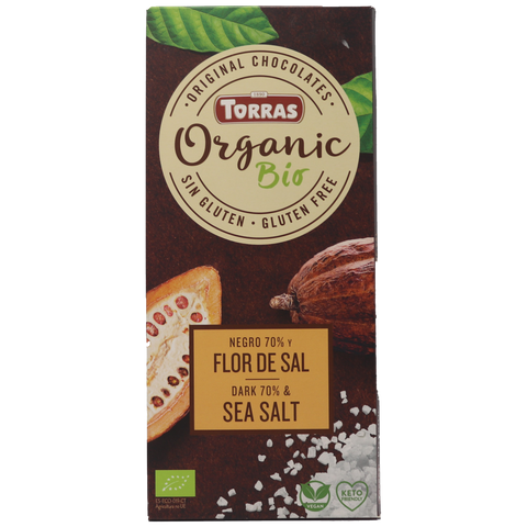 Torras Organic Dark Chocolate 70% Cocoa With Sea Salt
