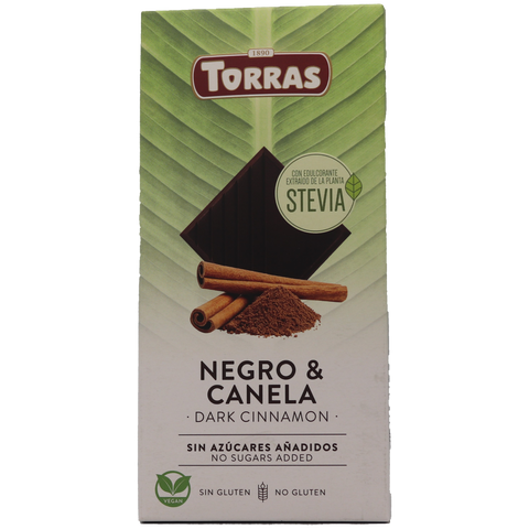 Torras Stevia Dark & Cinnamon Chocolate