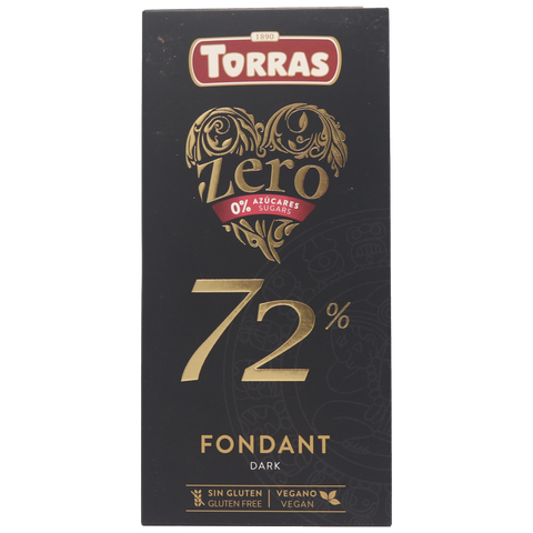 Torras Zero Dark Chocolate 72% Cocoa