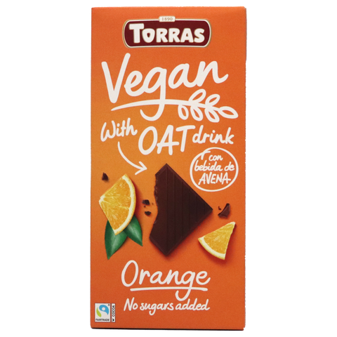 Torras Vegan Chocolate with Oat Drink Orange Sugar Free