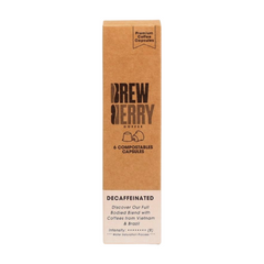 Brewberry Decafeinated Compostable 6 Coffee Capsules