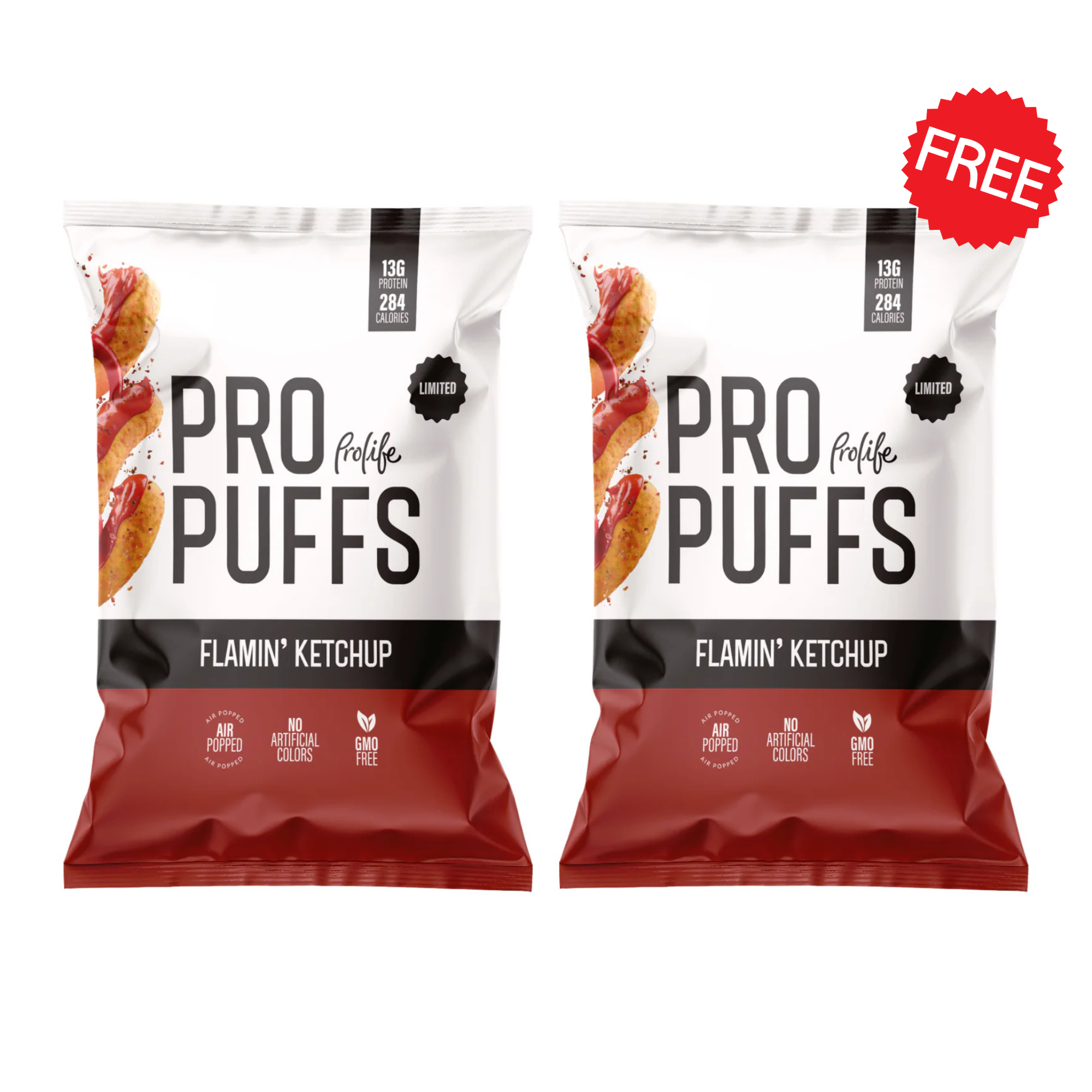 Prolife Buy 1 Get 1 Pro Puffs Flamin Ketchup 13G Protein 50G – LivGood ...