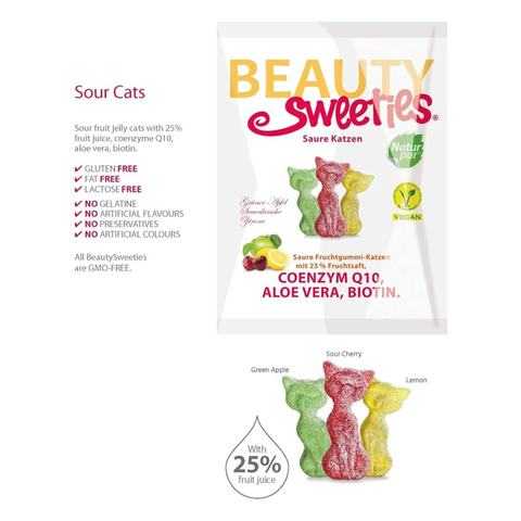Beauty Sweeties Vegan Fruit Jellies Sour Cats