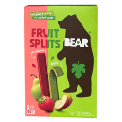 Bear Fruit Splits Strawberry & Apple 5 x 100g