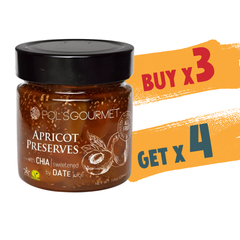 Peddle Life Buy 3 Get 4 Apricot Preserves With Chia Seeds (284 G) - Sweetened With Date Juice