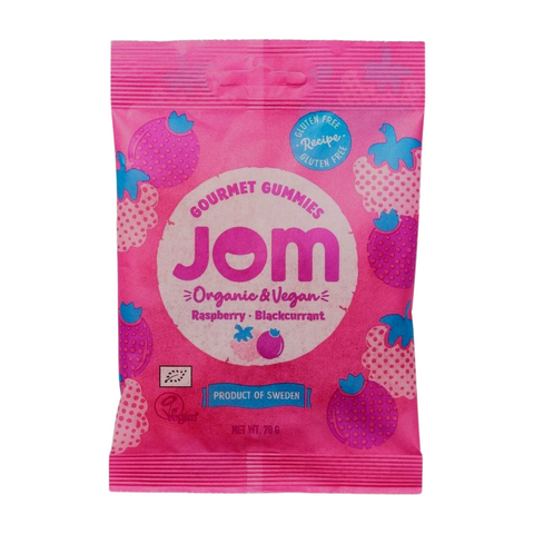 Jom Organic & Vegan Raspberry & Blackcurrant Gummies
