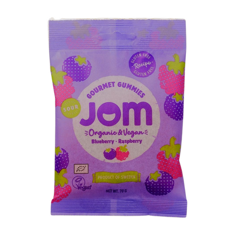 Jom Organic & Vegan Sour Blueberry & Raspberry Gummies