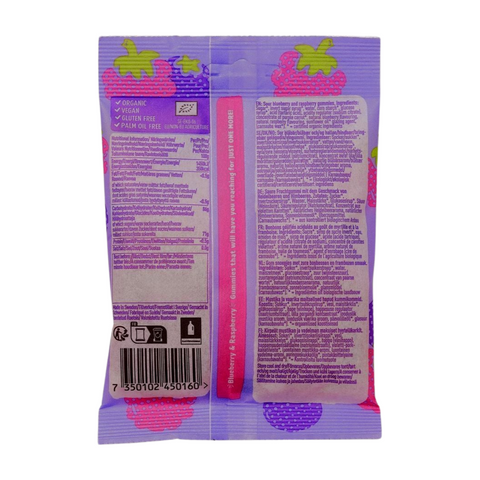 Jom Organic & Vegan Sour Blueberry & Raspberry Gummies
