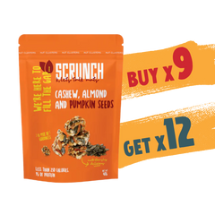 Buy 9 Get 12 Scrunch Cashew & Pumpkin Seed Cluster 40g