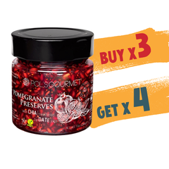 Peddle Life Buy 3 Get 4 Pomegranate Preserves With Chia Seeds (284 G) - Sweetened With Date Juice