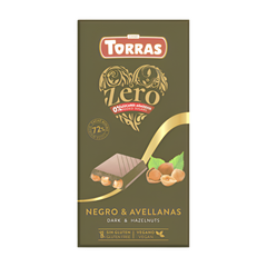 Torras Zero Sugar Dark And Hazelnuts Chocolate