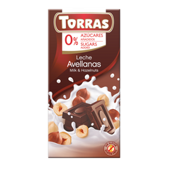 Torras Sugar Free Milk And Hazelnuts Chocolate