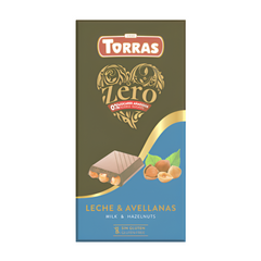 Torras Zero Sugar Milk And Hazelnuts Chocolate