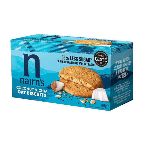 Nairns Coconut And Chia Oat Biscuits 55% Less Sugar