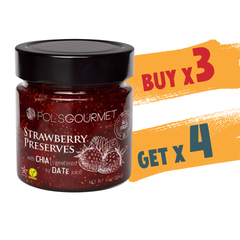 Peddle Life Buy 3 Get 4 Strawberry Preserves With Chia Seeds (284 G) - Sweetened With Date Juice