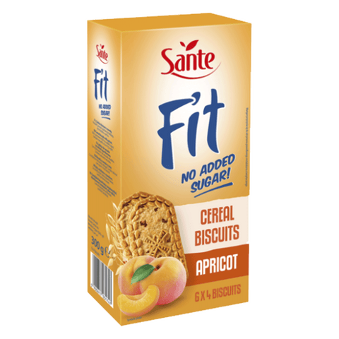 Sante Fit Cereal Biscuits with Apricot No Added Sugar 50g x 6 - 20% Off