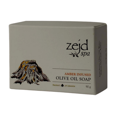 Zejd Spa Amber Infused Olive Oil Soap Bar 90g